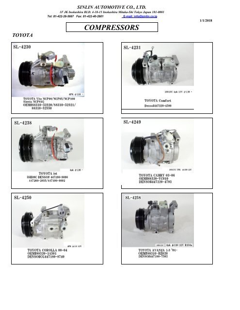 YOUNG SHINE COMPRESSORS 2018