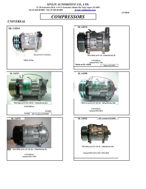 YOUNG SHINE COMPRESSORS 2018