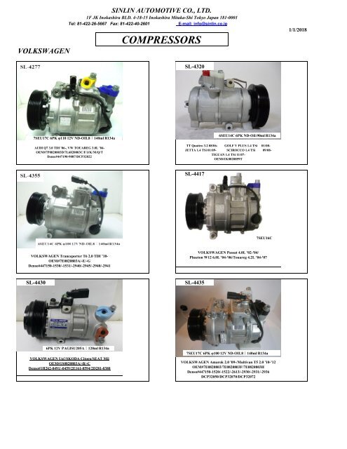 YOUNG SHINE COMPRESSORS 2018