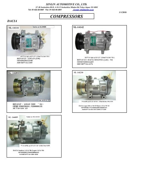 YOUNG SHINE COMPRESSORS 2018