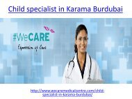 Child specialist in Karama Burdubai