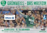 Grünweiss - Spieltagsheft SC DHfK Leipzig vs. GWD Minden