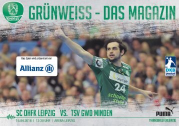 Grünweiss - Spieltagsheft SC DHfK Leipzig vs. GWD Minden