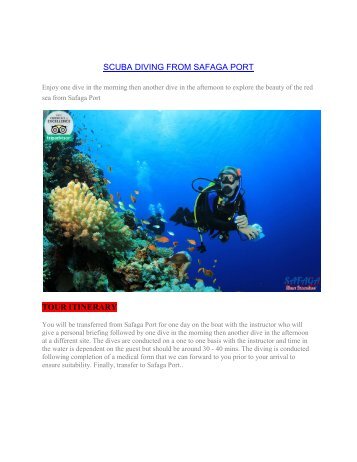 SCUBA DIVING FROM SAFAGA PORT