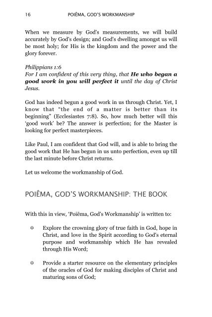 'Poiema, God's Workmanship' by Samuel Tai - Preview