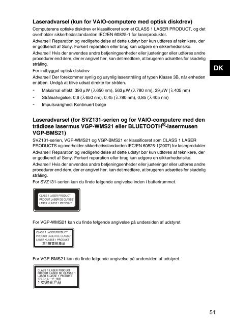 Sony SVS1311F3E - SVS1311F3E Documents de garantie Norv&eacute;gien