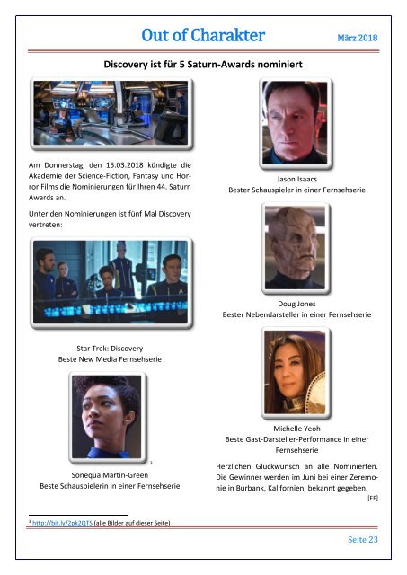 Starfleet-Gazette, Ausgabe 057 (Maerz 2018)