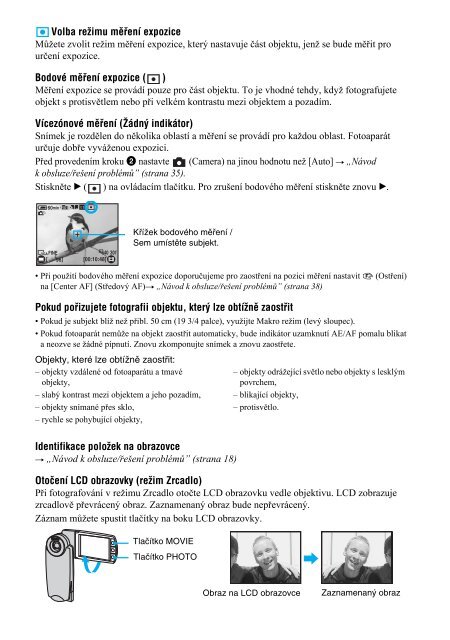 Sony DSC-M2 - DSC-M2 Consignes d&rsquo;utilisation Tch&egrave;que