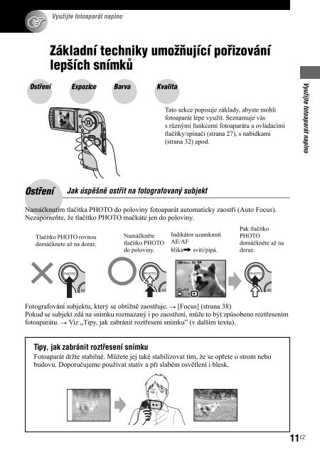 Sony DSC-M2 - DSC-M2 Consignes d&rsquo;utilisation Tch&egrave;que