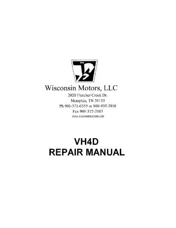 Bobcat Engine VH4D Repair manual