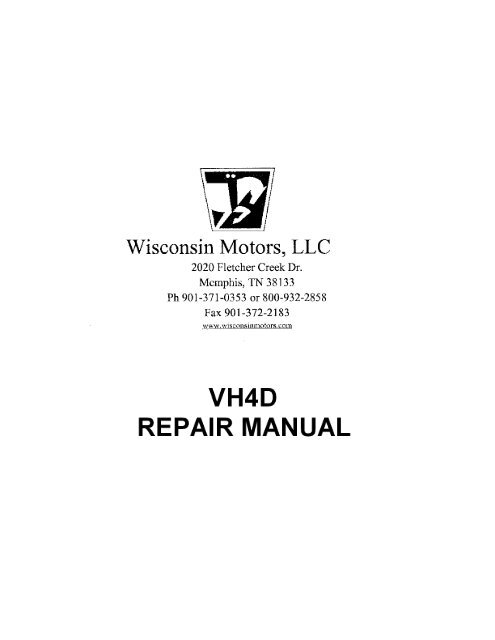 Bobcat Engine VH4D Repair manual