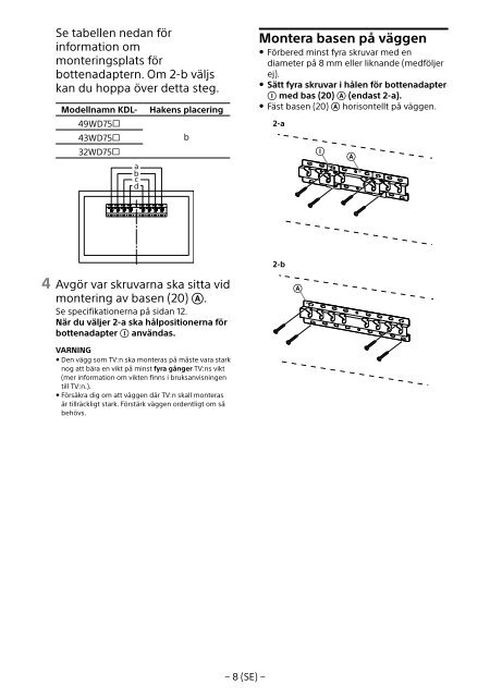 Sony KDL-49WD754 - KDL-49WD754 Mode d'emploi Slovaque