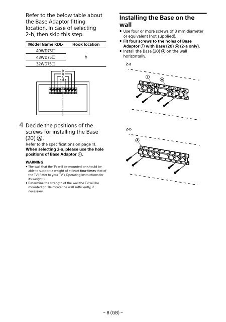 Sony KDL-49WD754 - KDL-49WD754 Mode d'emploi Finlandais