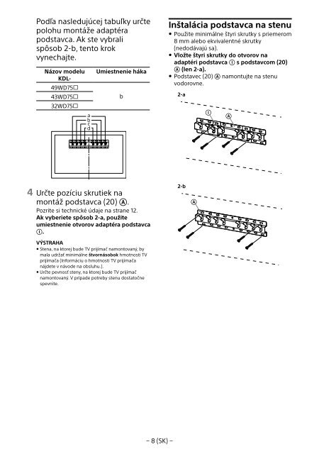 Sony KDL-49WD754 - KDL-49WD754 Mode d'emploi Fran&ccedil;ais