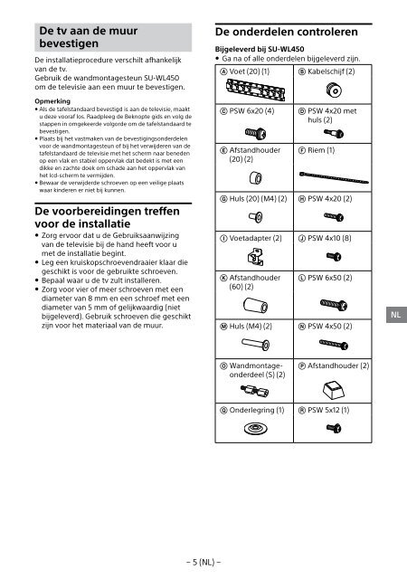 Sony KDL-49WD754 - KDL-49WD754 Mode d'emploi Fran&ccedil;ais