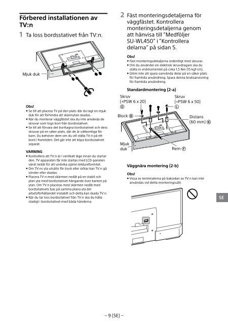 Sony KDL-49WD754 - KDL-49WD754 Mode d'emploi Norv&eacute;gien