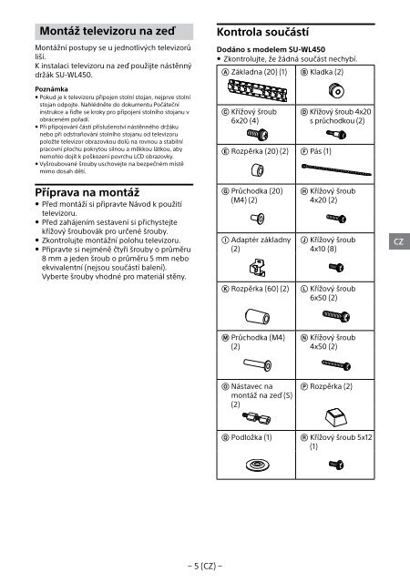 Sony KDL-49WD754 - KDL-49WD754 Mode d'emploi Anglais