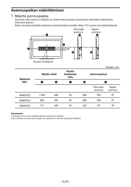 Sony KDL-49WD754 - KDL-49WD754 Mode d'emploi Su&eacute;dois