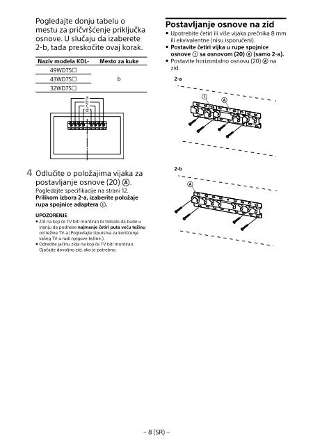 Sony KDL-49WD754 - KDL-49WD754 Mode d'emploi Letton