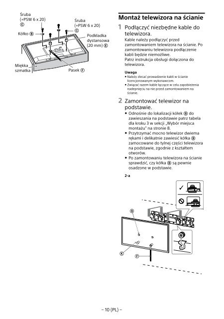 Sony KDL-49WD754 - KDL-49WD754 Mode d'emploi Italien