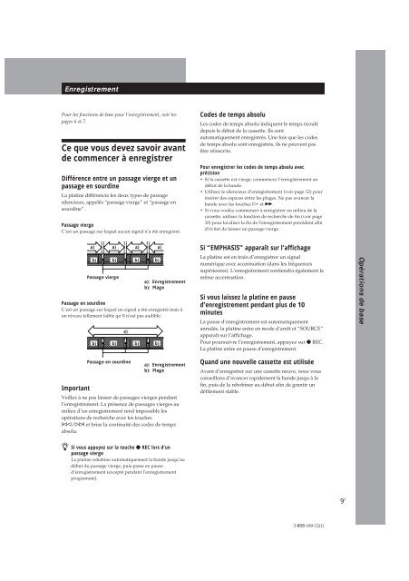 Sony DTC-ZE700 - DTC-ZE700 Consignes d&rsquo;utilisation Anglais