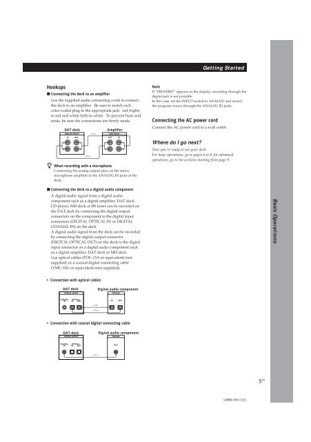 Sony DTC-ZE700 - DTC-ZE700 Consignes d&rsquo;utilisation Anglais