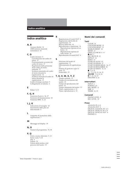 Sony DTC-ZE700 - DTC-ZE700 Consignes d&rsquo;utilisation Italien