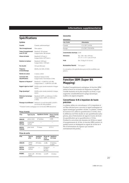 Sony DTC-ZE700 - DTC-ZE700 Consignes d&rsquo;utilisation Portugais