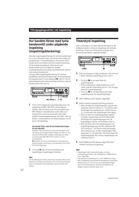 Sony DTC-ZE700 - DTC-ZE700 Consignes d&rsquo;utilisation Allemand