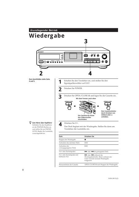 Sony DTC-ZE700 - DTC-ZE700 Consignes d&rsquo;utilisation Allemand