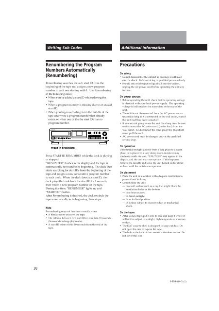 Sony DTC-ZE700 - DTC-ZE700 Consignes d&rsquo;utilisation Anglais