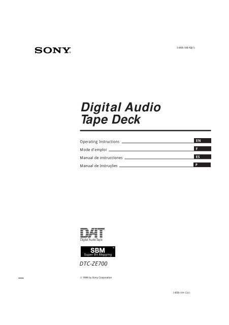 Sony DTC-ZE700 - DTC-ZE700 Consignes d&rsquo;utilisation Espagnol