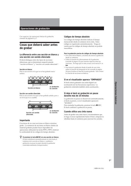 Sony DTC-ZE700 - DTC-ZE700 Consignes d&rsquo;utilisation Espagnol