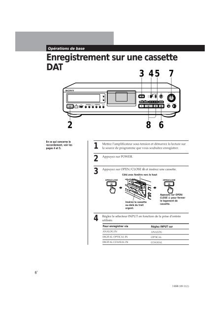 Sony DTC-ZE700 - DTC-ZE700 Consignes d&rsquo;utilisation