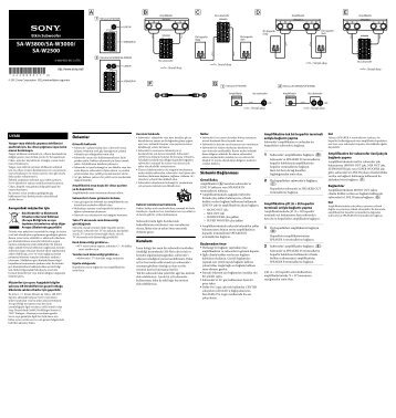 Sony SA-W2500 - SA-W2500 Mode d'emploi Turc