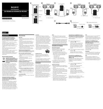 Sony SA-W2500 - SA-W2500 Consignes dâutilisation Espagnol