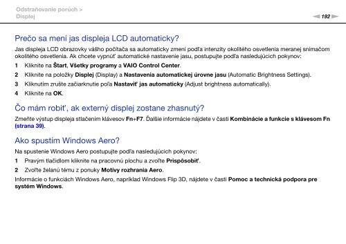 Sony VPCSA4A4E - VPCSA4A4E Mode d'emploi Slovaque