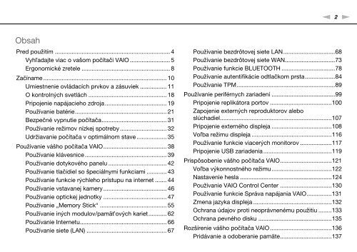 Sony VPCSA4A4E - VPCSA4A4E Mode d'emploi Slovaque