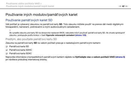 Sony VPCSA4A4E - VPCSA4A4E Mode d'emploi Slovaque