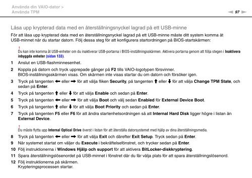 Sony VPCSA4A4E - VPCSA4A4E Mode d'emploi Su&eacute;dois