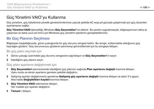 Sony VPCSA4A4E - VPCSA4A4E Mode d'emploi Turc