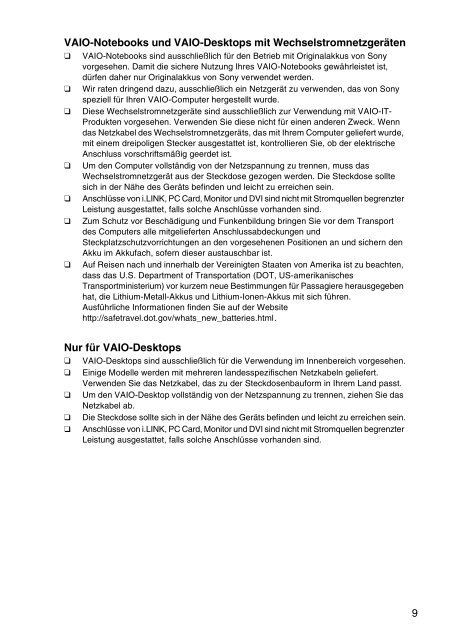 Sony VPCSA4A4E - VPCSA4A4E Documents de garantie Allemand