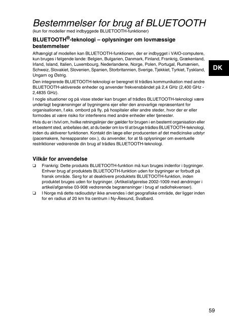 Sony VPCSA4A4E - VPCSA4A4E Documents de garantie Norv&eacute;gien