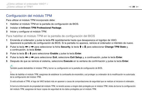 Sony VPCSA4A4E - VPCSA4A4E Mode d'emploi Espagnol