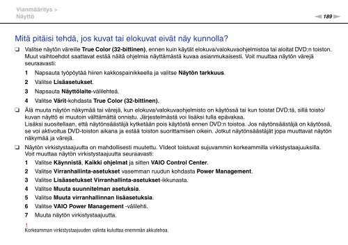 Sony VPCSA4A4E - VPCSA4A4E Consignes d&rsquo;utilisation Finlandais