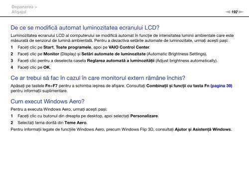 Sony VPCSA4A4E - VPCSA4A4E Mode d'emploi Roumain