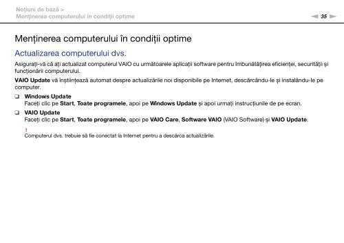 Sony VPCSA4A4E - VPCSA4A4E Mode d'emploi Roumain