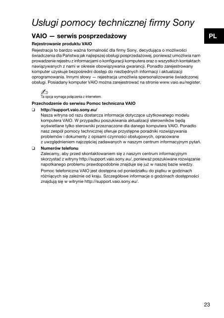 Sony VPCSA4A4E - VPCSA4A4E Documents de garantie Roumain