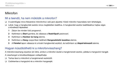 Sony VPCSA4A4E - VPCSA4A4E Mode d'emploi Hongrois