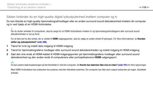 Sony VPCSA4A4E - VPCSA4A4E Mode d'emploi Danois